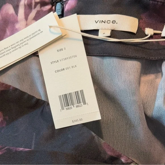 Vince Night Garden Handkerchief Drape Skirt - Picture 15 of 16